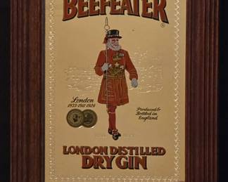 Beefeater Liquor Advertising Mirror Sign