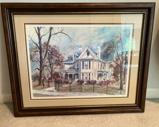 Framed, signed print