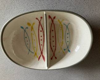 Harkerware divided bowl