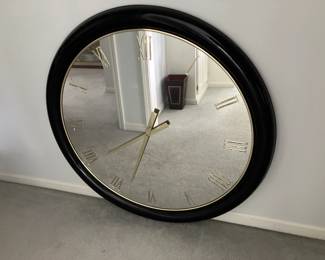Large 40" diameter clock w mirrored face