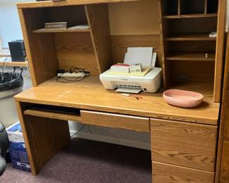 Large desk with shelf