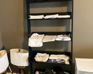 One of 2 black 5-tiers shelves