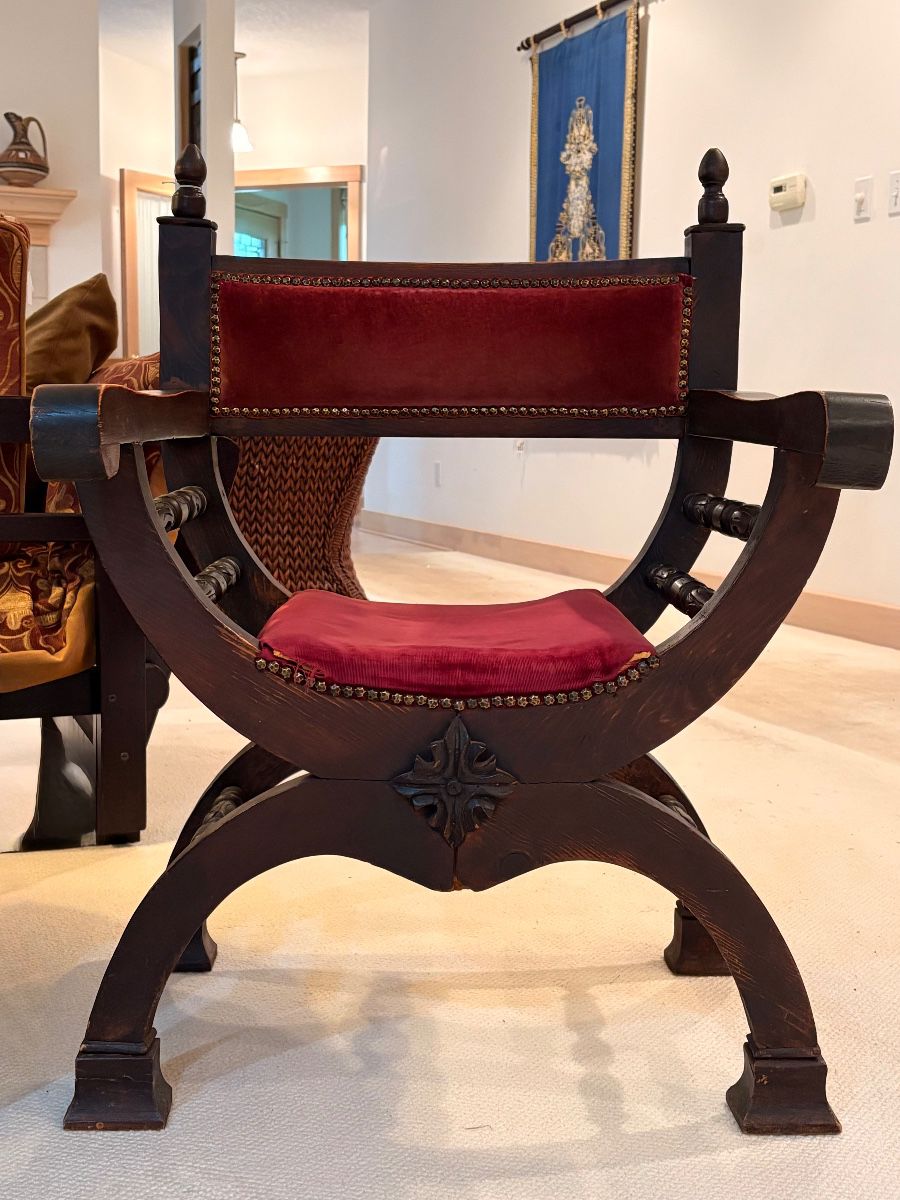 Antique Savonarola Style Chair - 19th Century