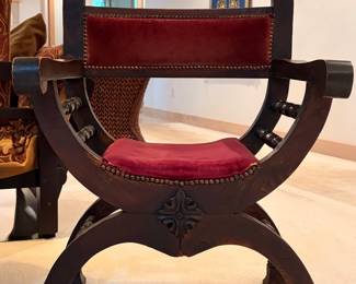 Antique Savonarola Style Chair - 19th Century