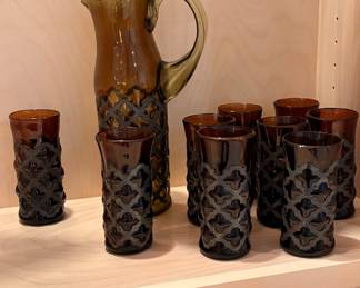 Brutalist Caged Mexican, Hand Blown Set. Felipe Derflingher