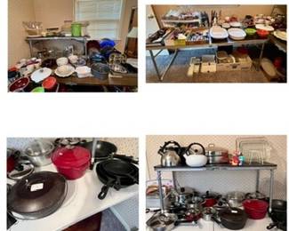 kitchen ware, pots and pans