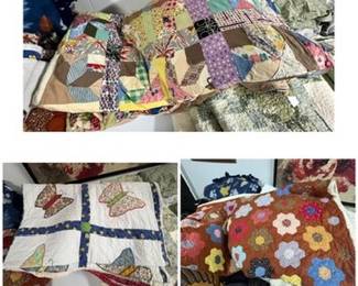 vintage hand sewn quilts