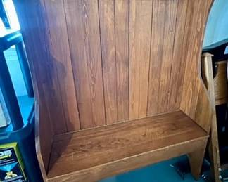 wood hall bench with storage 