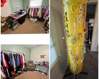 lady's clothing, purses, shoes, jewelry