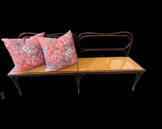 Caned bench