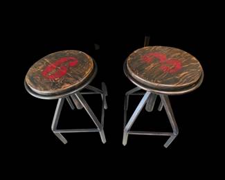 Pair of industrial stools