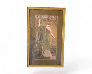18 AlbertJosephMooreAGarden1869PosterFramed