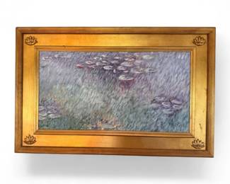 11 OriginalWaterLiliesPaintingImpressionistStyleFramedLarge