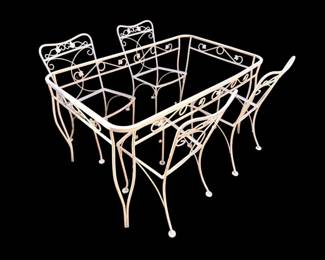 62 VintageWroughtIronPatioDiningSetRestorationProject