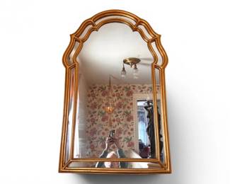 15 VintageGoldFramedWallMirrorArchedDesignHeavy