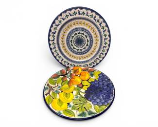 46 LargeHandPaintedCeramicPlatesColorfulMediterraneanWallDecor