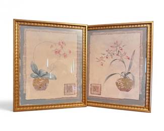 80 PamelaGladdingStyleOrchidPrintsinGoldFrames
