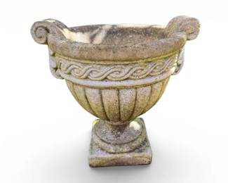 27 LargeConcreteUrnPlanterGardenPedestalOutdoorPot