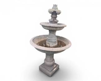 115 TwoTierConcreteGardenFountain
