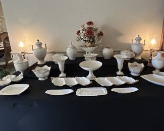 lenox table left of buffet