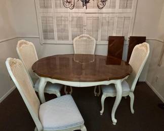 White dining table
