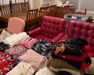 Dining room suite with leaf, 6 chairs, buffet and China cabinet