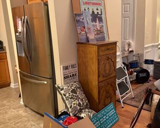 Secretary, pillows, linens,  other household goods