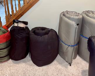 Camping mattresses and sleeping bags