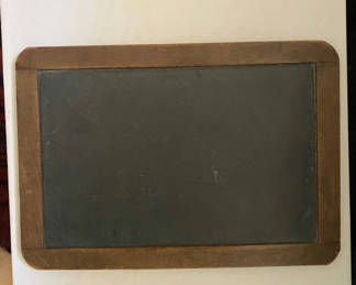 Lot 82: Antique Slate Chalk Board