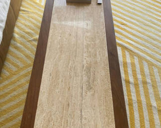 Lot 7: Travertine Top Coffee Table 