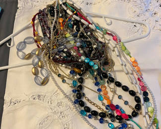 Lot 105: Assorted beaded necklaces and chains