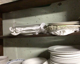 Lot 384:  white ceramic plates and bowls