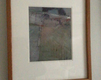 Lot 62: Two framed abstract artworks