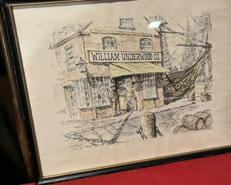 Lot 172: William Underwood Co. storefront sketch
