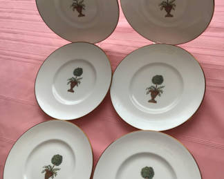 Lot 11: Six Lenox Mosaic Italia Mattonella plates with tree motif