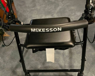 Lot 178: McKesson Rollator Walker with Seat and Storage Bag