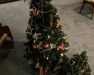 Lot 173: Two decorated Christmas trees