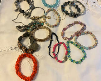 Lot 102: Assorted Beaded Bracelets and Jewelry