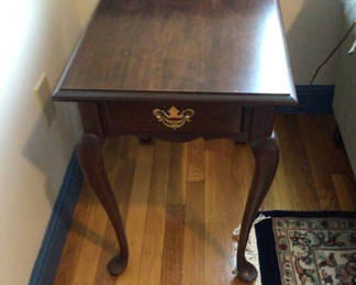 Lot 70: Dark Wood Side Table with Drawer