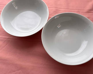 Lot 40: Two white ceramic serving bowls