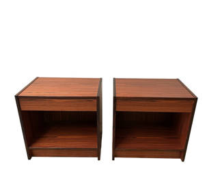 Lot 56: MCM Pair of Nightstands Made in Denmark 