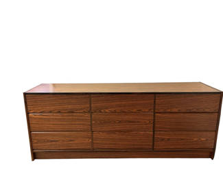 Lot 55: MCM 9 Drawer Dresser Made in Denmark 
