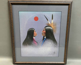 Lot 30: Jonny Tiger Jr "Silent Promise" Lithograph Signed and Numbered Lithograph 