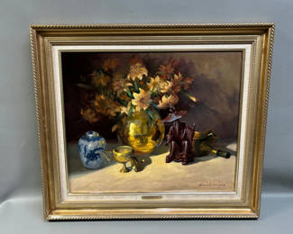 Lot 15: Marlene Evans Putnam Still Life-Abstract Painting 