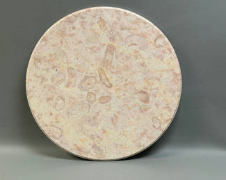 Lot 14: Italian Pink Round Marble Tabletop 