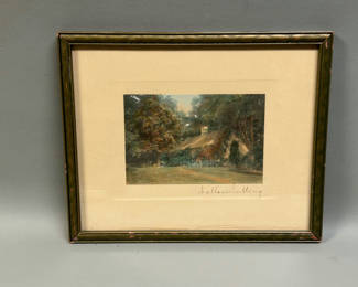 Lot 10: Vintage Wallace Nutting Tinted Photo Landscape Cottage 