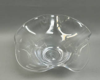 Lot 22: Signed Simon Pierce Large Art Glass Bowl 