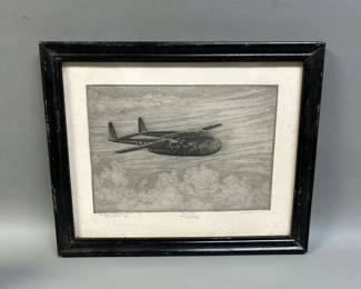 Lot 29: Signed Kent Hagerman Military Plane Special Edition Etching 