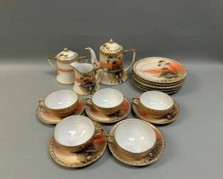 Lot 2: Vintage Nippon Hand Painted Tea Set 
