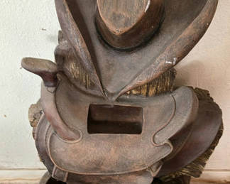 Lot 138: Rustic cowboy figure sculpture with hat and boots